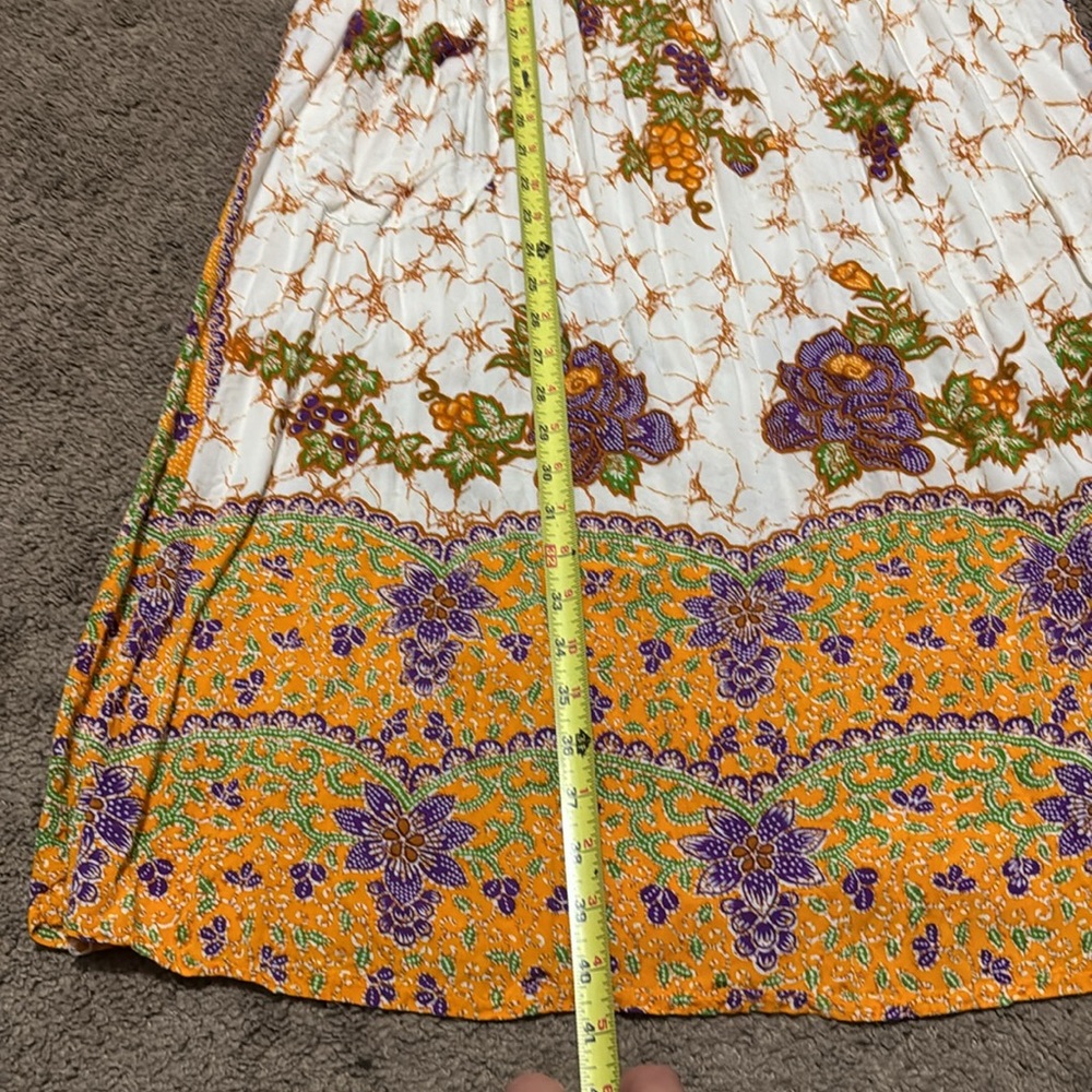 Batik Dress-Sz S/M-Cotton Blend Popover Style-Boho Chic Casual - Picture 13 of 15